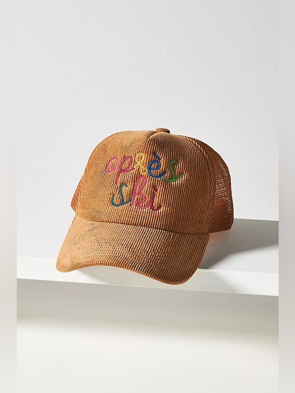 Anthropologie Worn/West Après Ski Corduroy Trucker Hat NWT